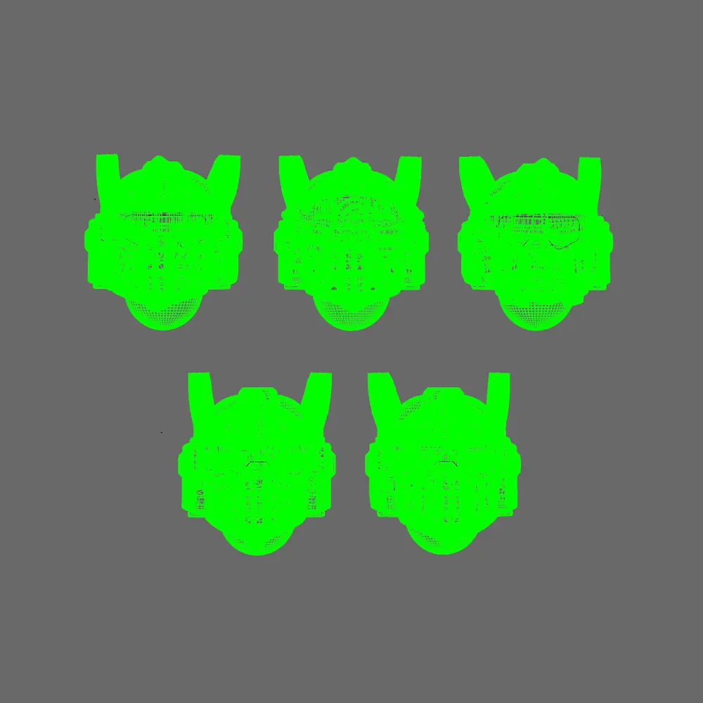 Space Knights V10 Helmet Type 251003 X 10 BW Terrain & Forge