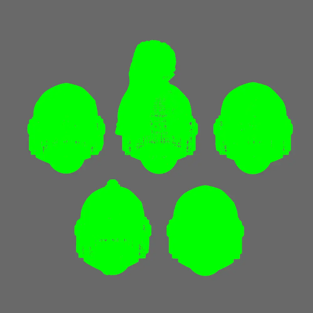 Space Knights V10 Hooded Helmet Type 251101 X 10 BW Terrain & Forge