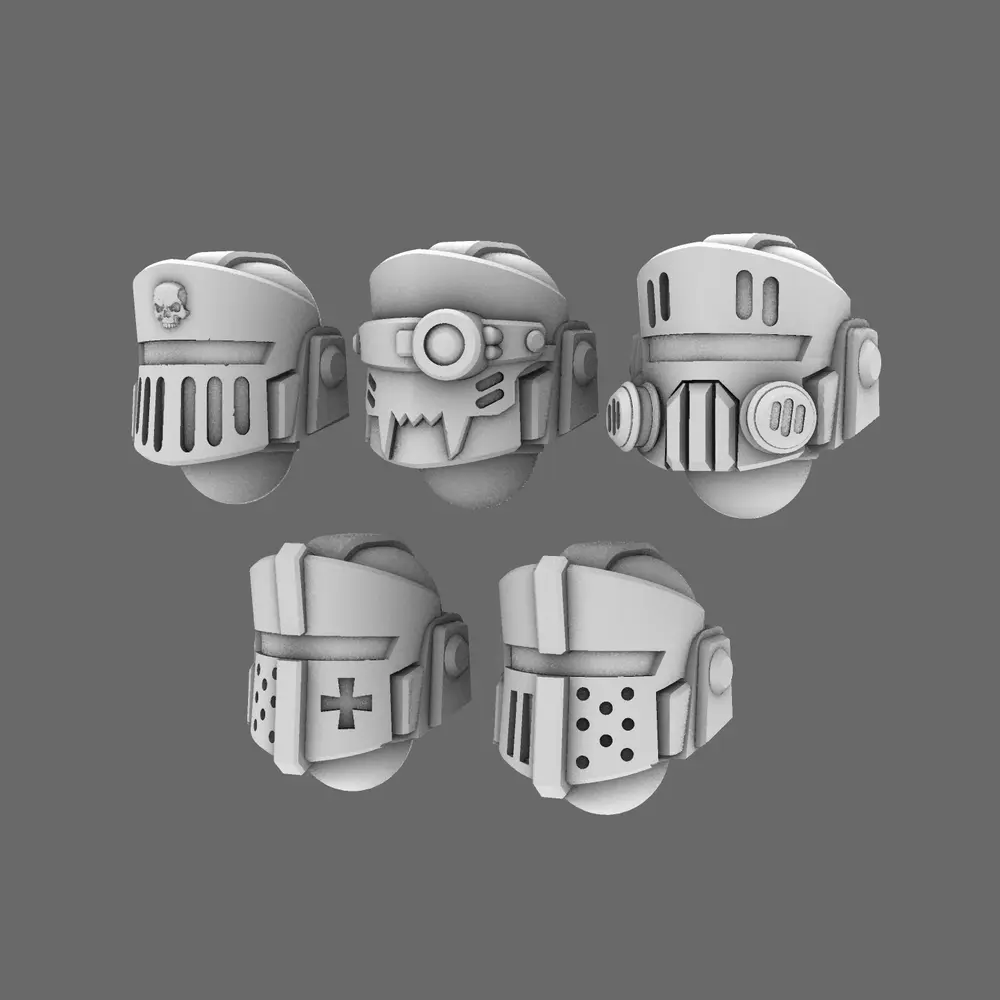 Space Knights V10 Helmet Type 251102 X 10 BW Terrain & Forge