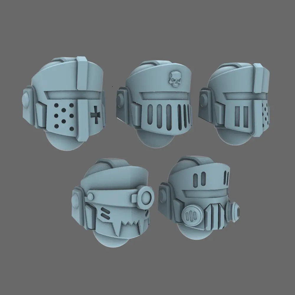 Space Knights V10 Helmet Type 251102 X 10 BW Terrain & Forge