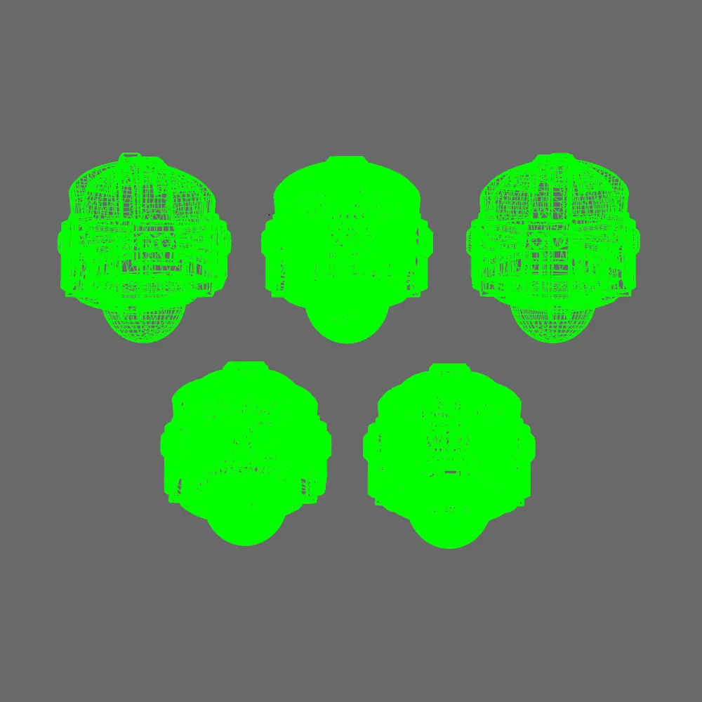 Space Knights V10 Helmet Type 251102 X 10 BW Terrain & Forge