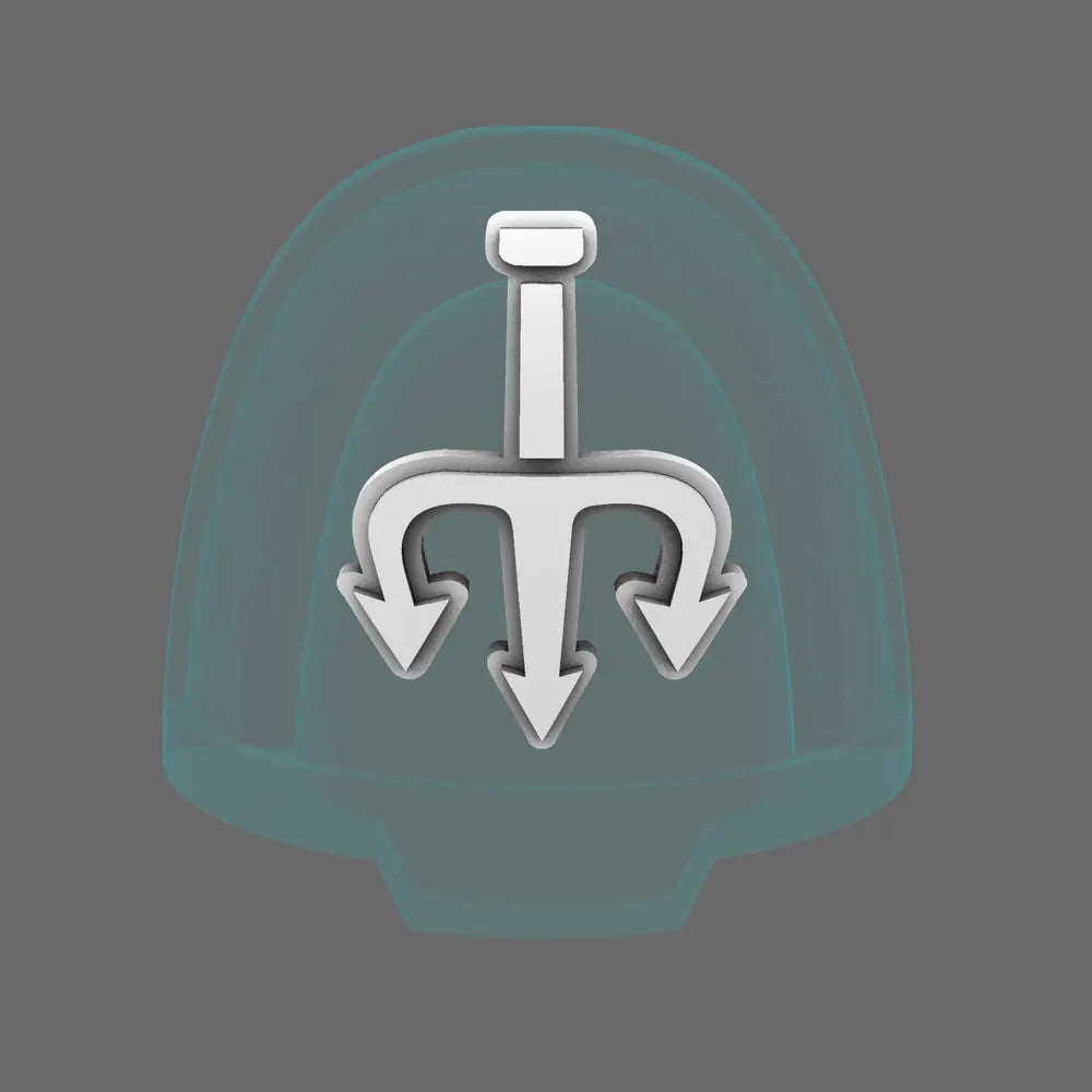 Star Tridents V10B Shoulder Symbols X 60 BW Terrain & Forge