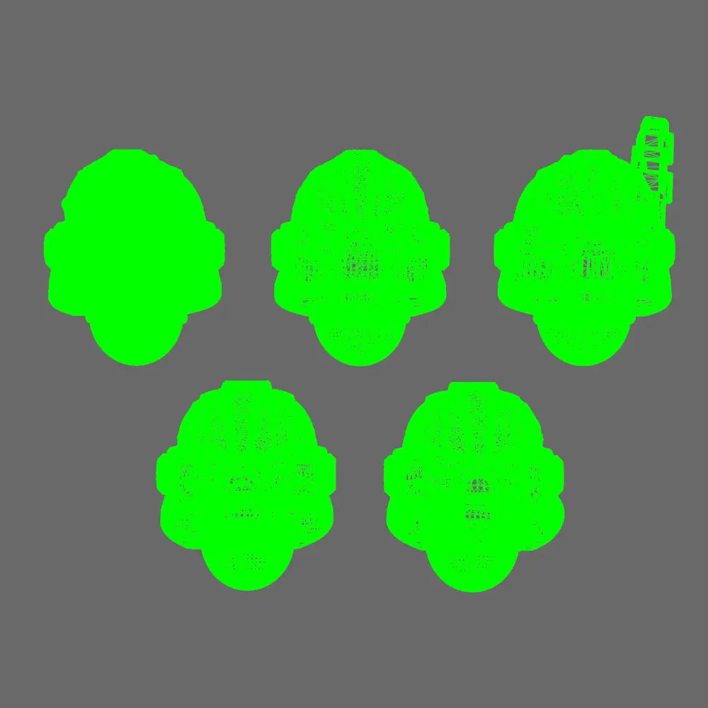 Space Knights V10 Helmet Type 251104 X 10 BW Terrain & Forge