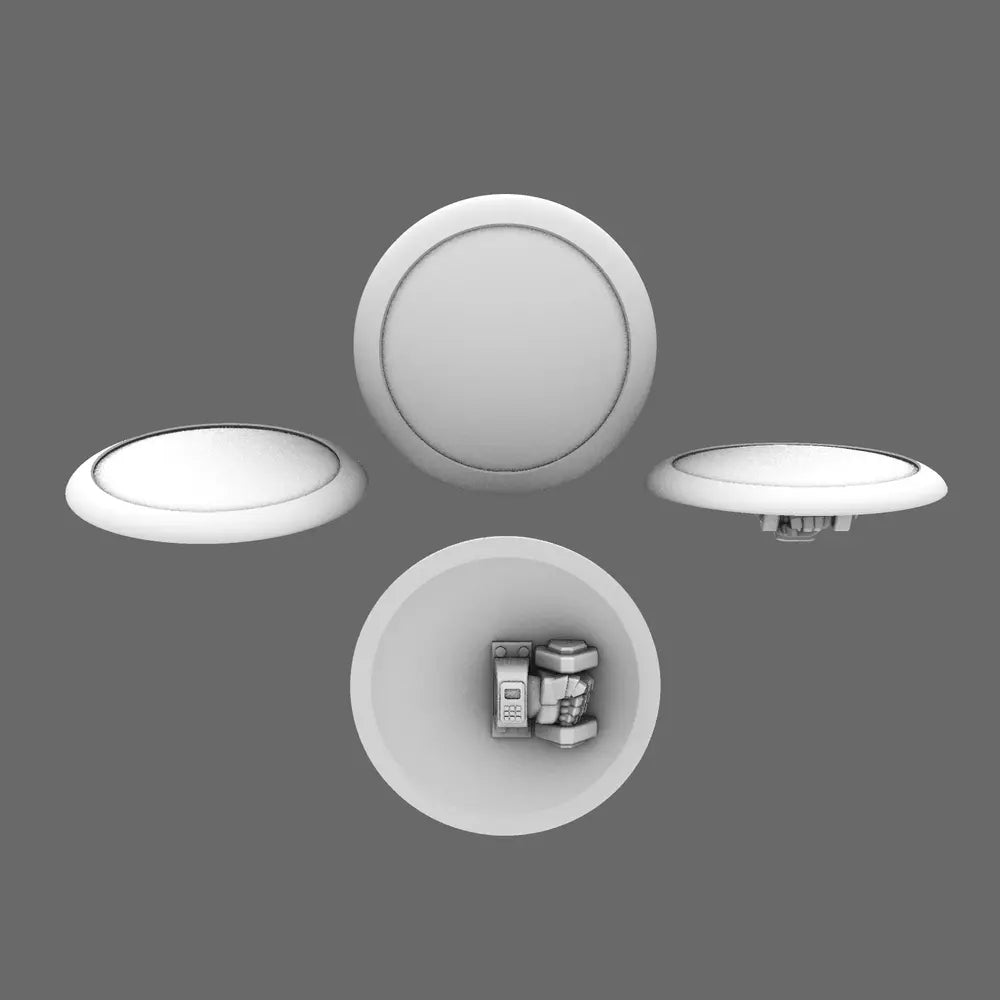 Space Knights Domed Shield Type A LEFT X 5 BW Terrain & Forge