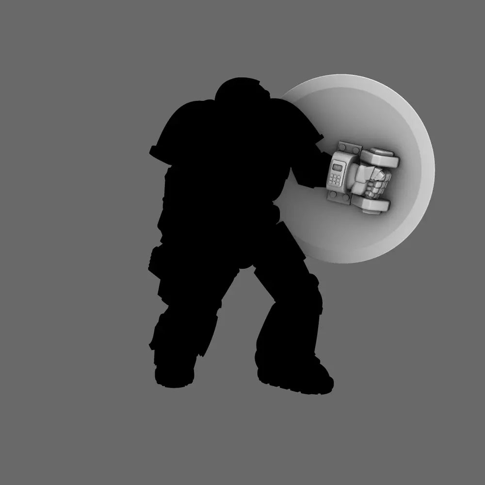 Space Knights Domed Shield Type A LEFT X 5 BW Terrain & Forge