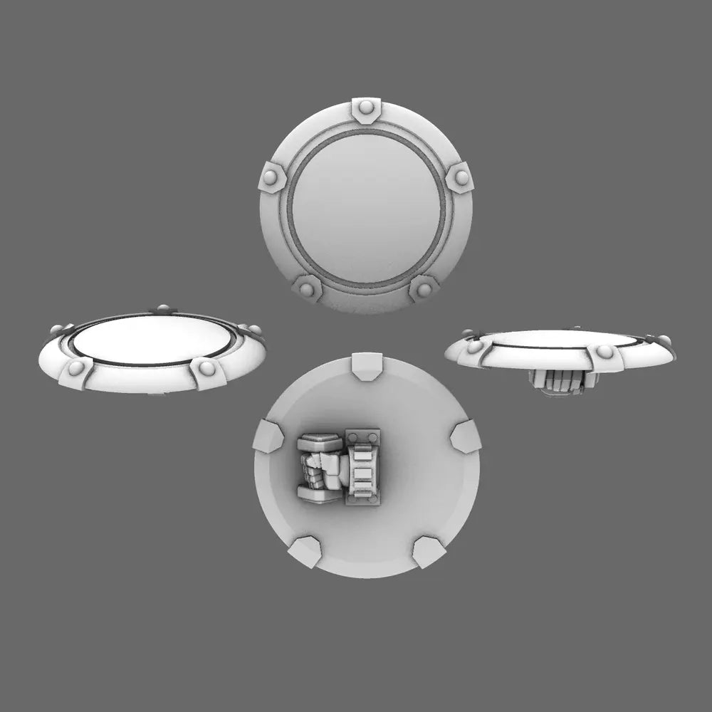 Space Knights Domed Shield Type B RIGHT X 5 BW Terrain & Forge