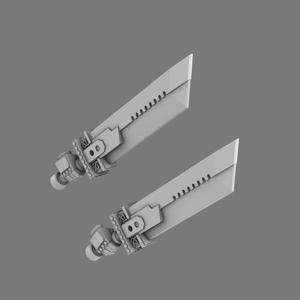 Space Knights Fantasy Cloud Sword RIGHT X 10 BW Terrain & Forge