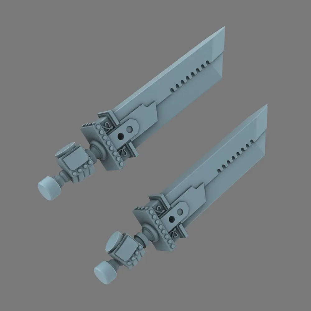 Space Knights Fantasy Cloud Sword RIGHT X 10 BW Terrain & Forge