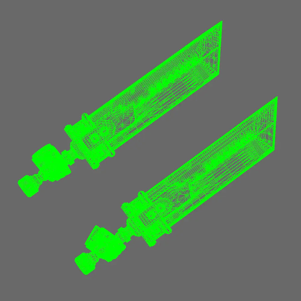 Space Knights Fantasy Cloud Sword RIGHT X 10 BW Terrain & Forge