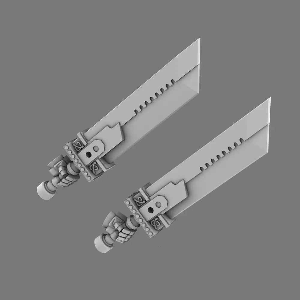 Space Knights Fantasy Cloud Sword LEFT X 10 BW Terrain & Forge