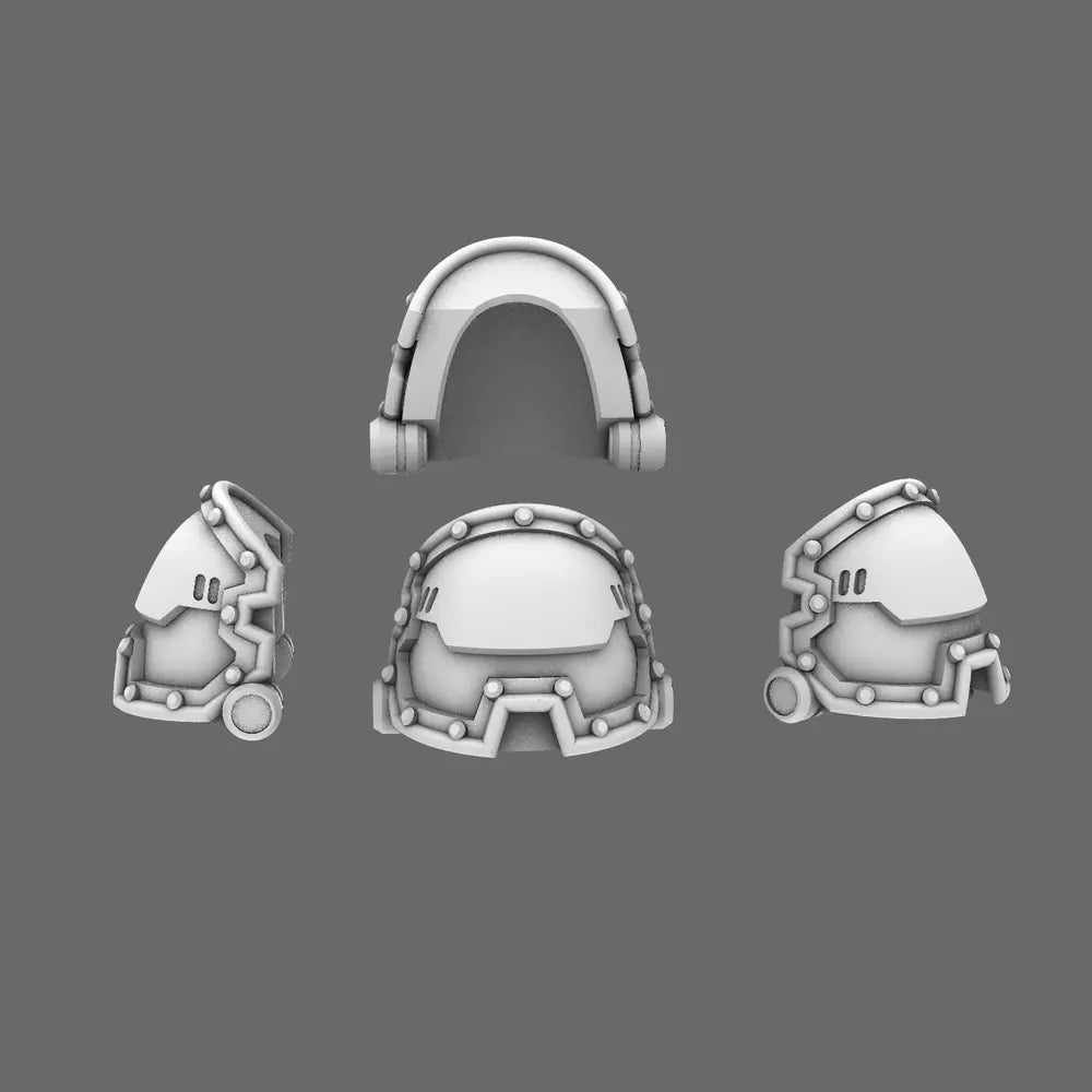 Space Knights V2 Metal Storm Shoulder Pads Type C X 10 BW Terrain & Forge