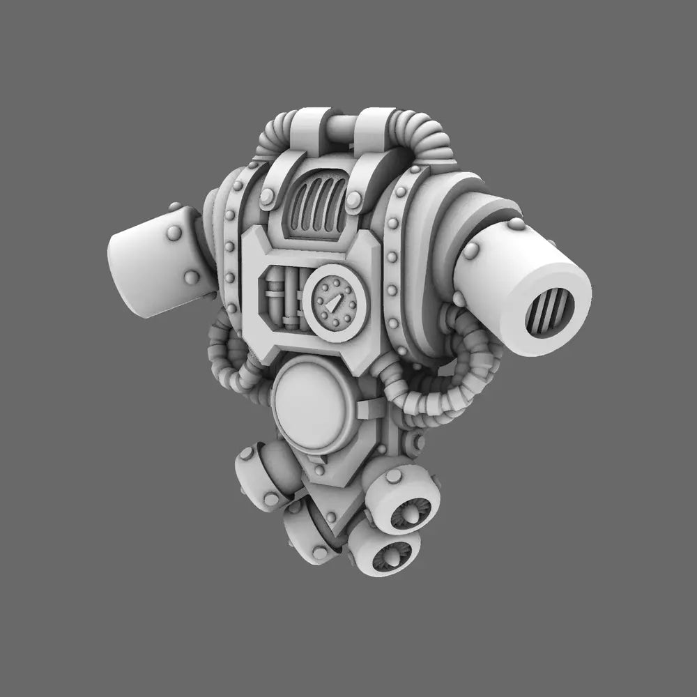 Space Knights V2 Metal Storm Backpack X 10 BW Terrain & Forge