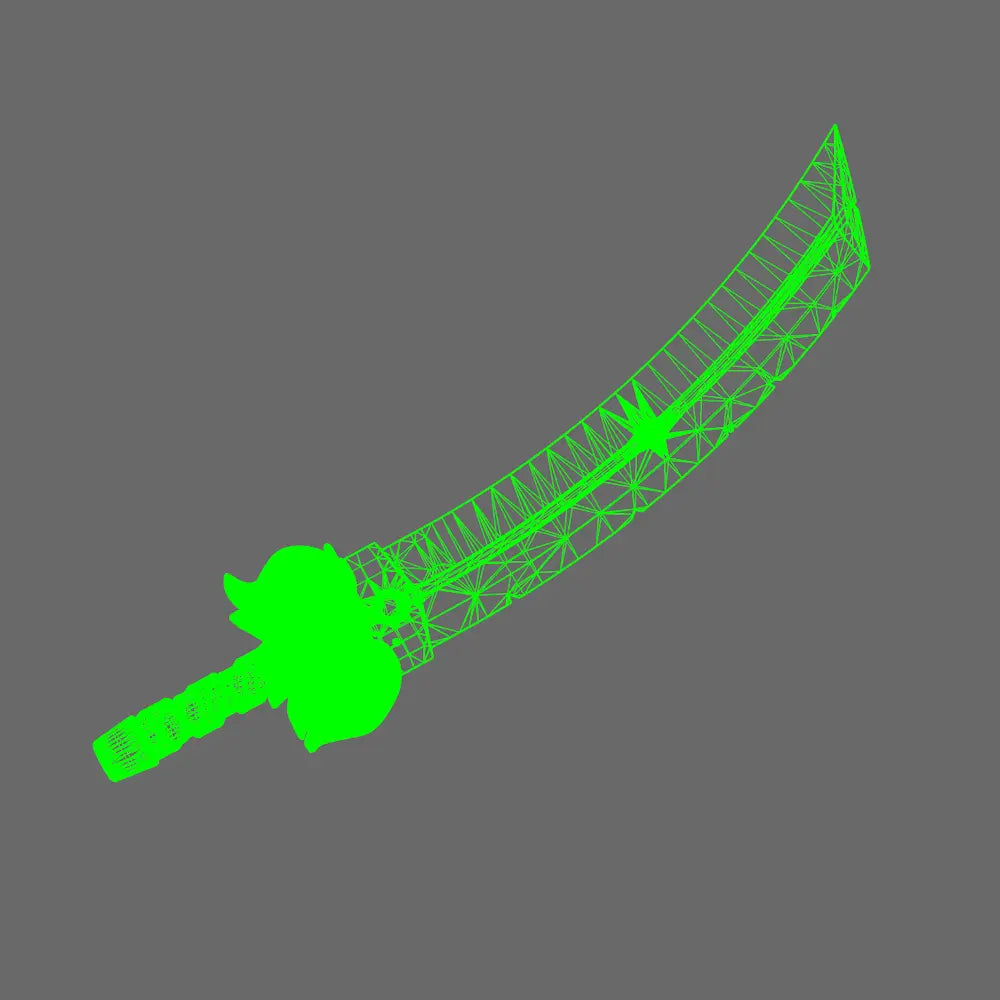 Cyber Samurai Demon Dog Sword NOHAND BW Terrain & Forge