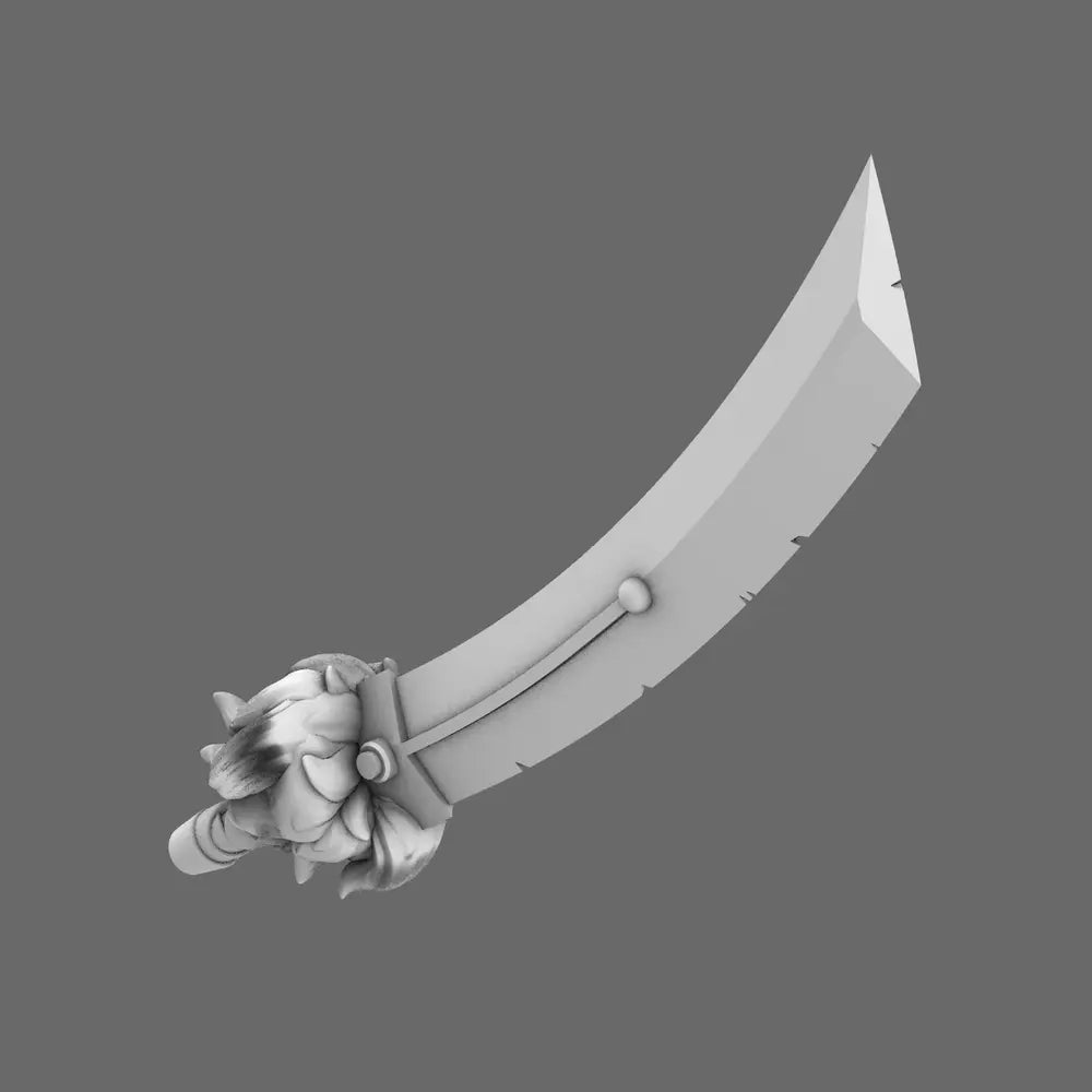 Cyber Samurai Demon Dog Sword LEFT X 10 BW Terrain & Forge