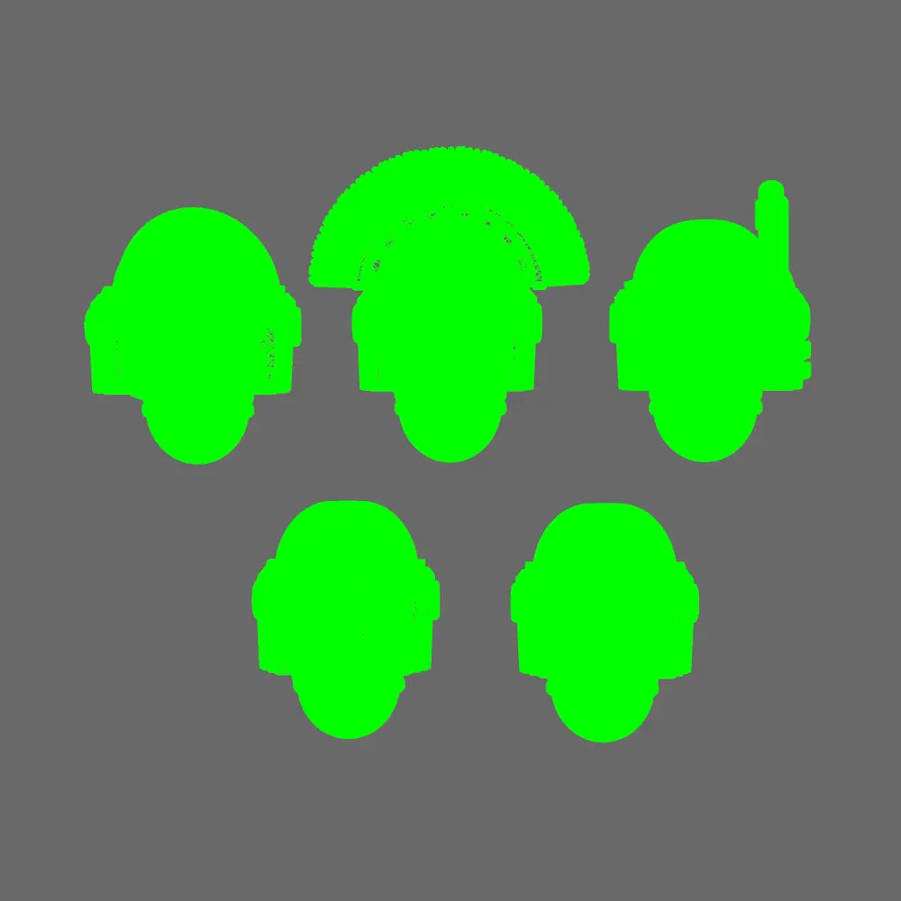 Space Knights V3 Warrior Helmets X 10 BW Terrain & Forge