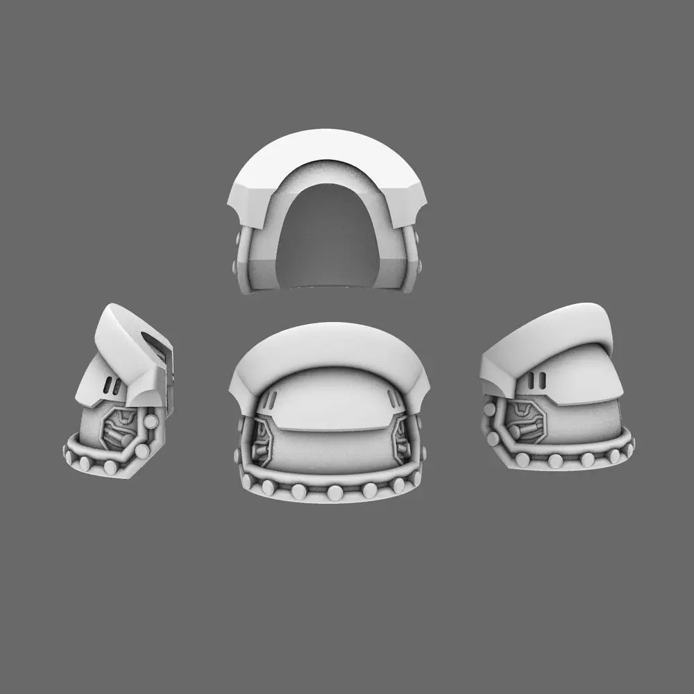 Space Knights V3 Warrior Shoulder Pads X 10 BW Terrain & Forge
