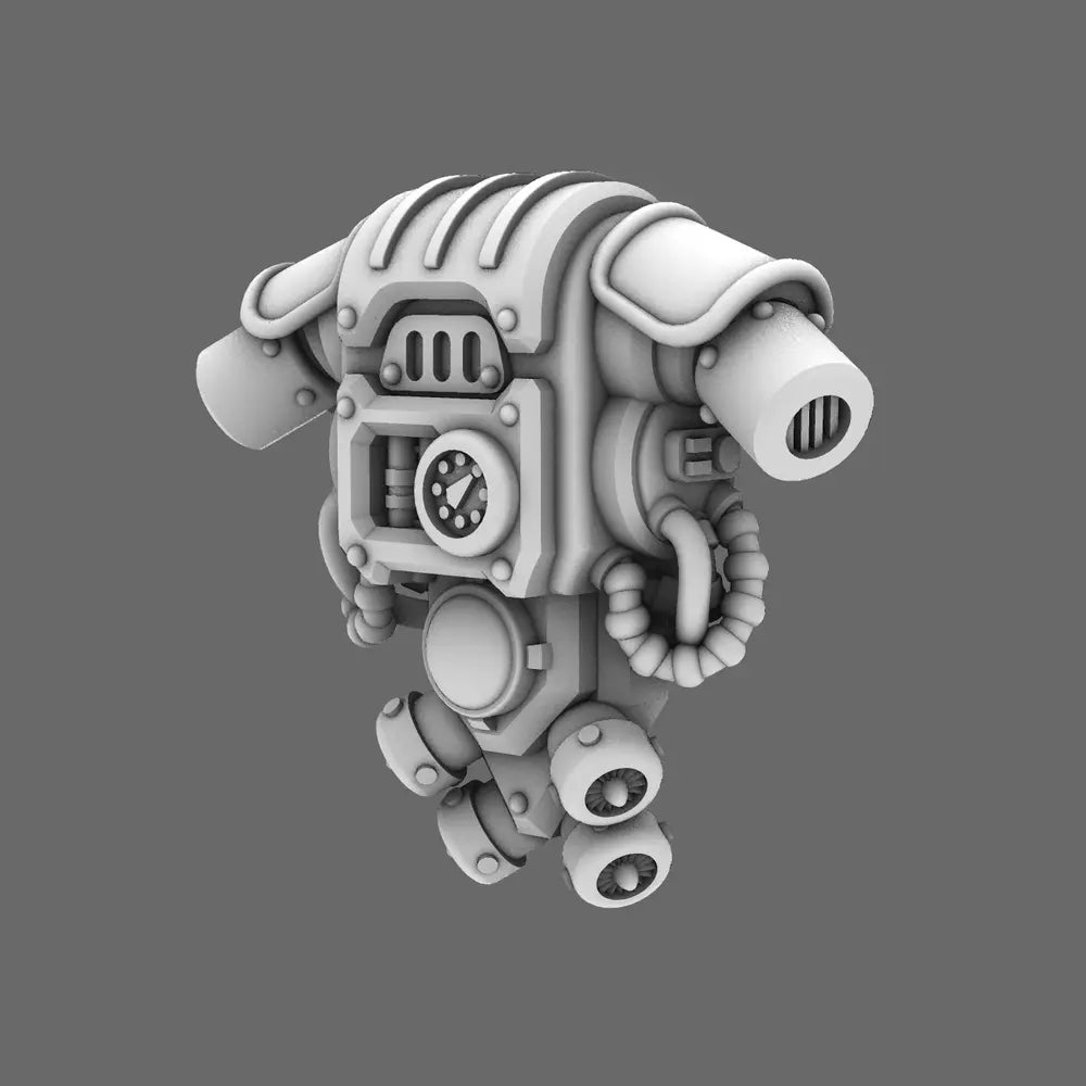 Space Knights V3 Warrior Backpack X 10 BW Terrain & Forge