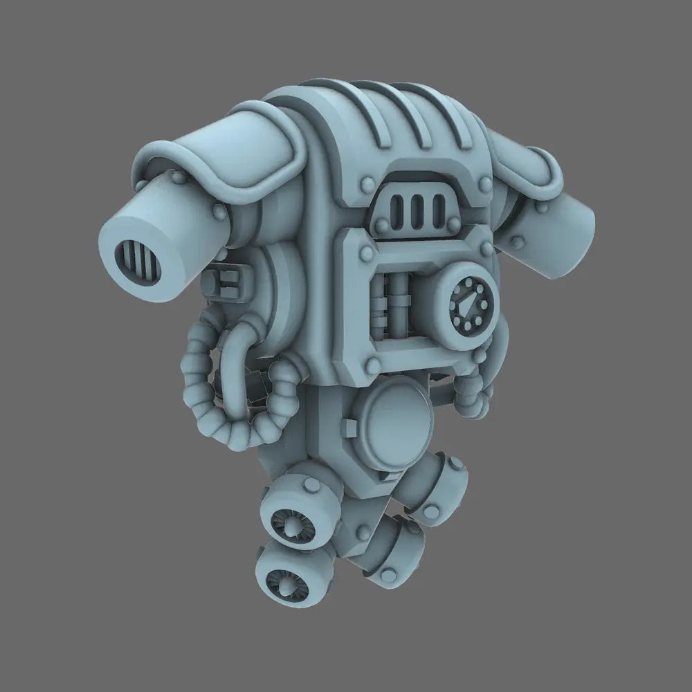 Space Knights V3 Warrior Backpack X 10 BW Terrain & Forge