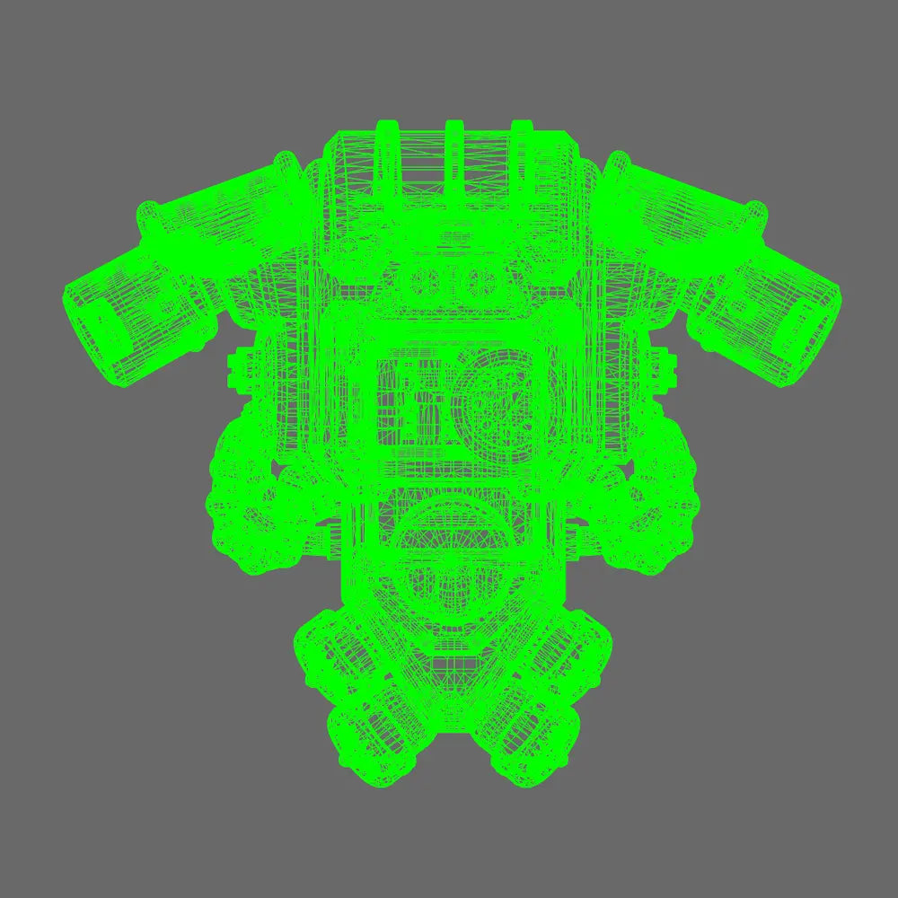 Space Knights V3 Warrior Backpack X 10 BW Terrain & Forge