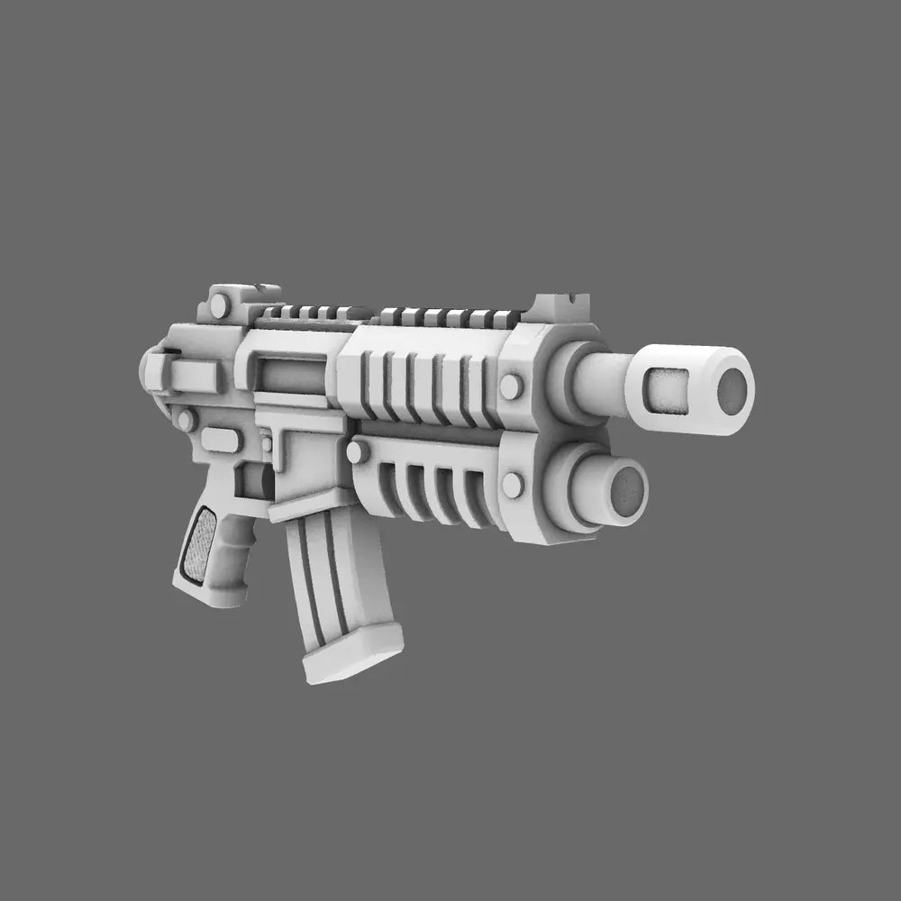 Space Knights AR Style Combat Rifle NOHAND X 10 BW Terrain & Forge