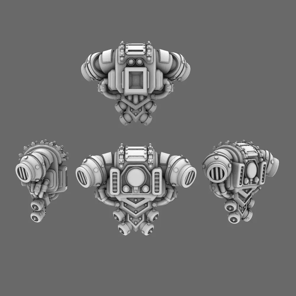 Space Knights V4  Savage Backpack X 10 BW Terrain & Forge