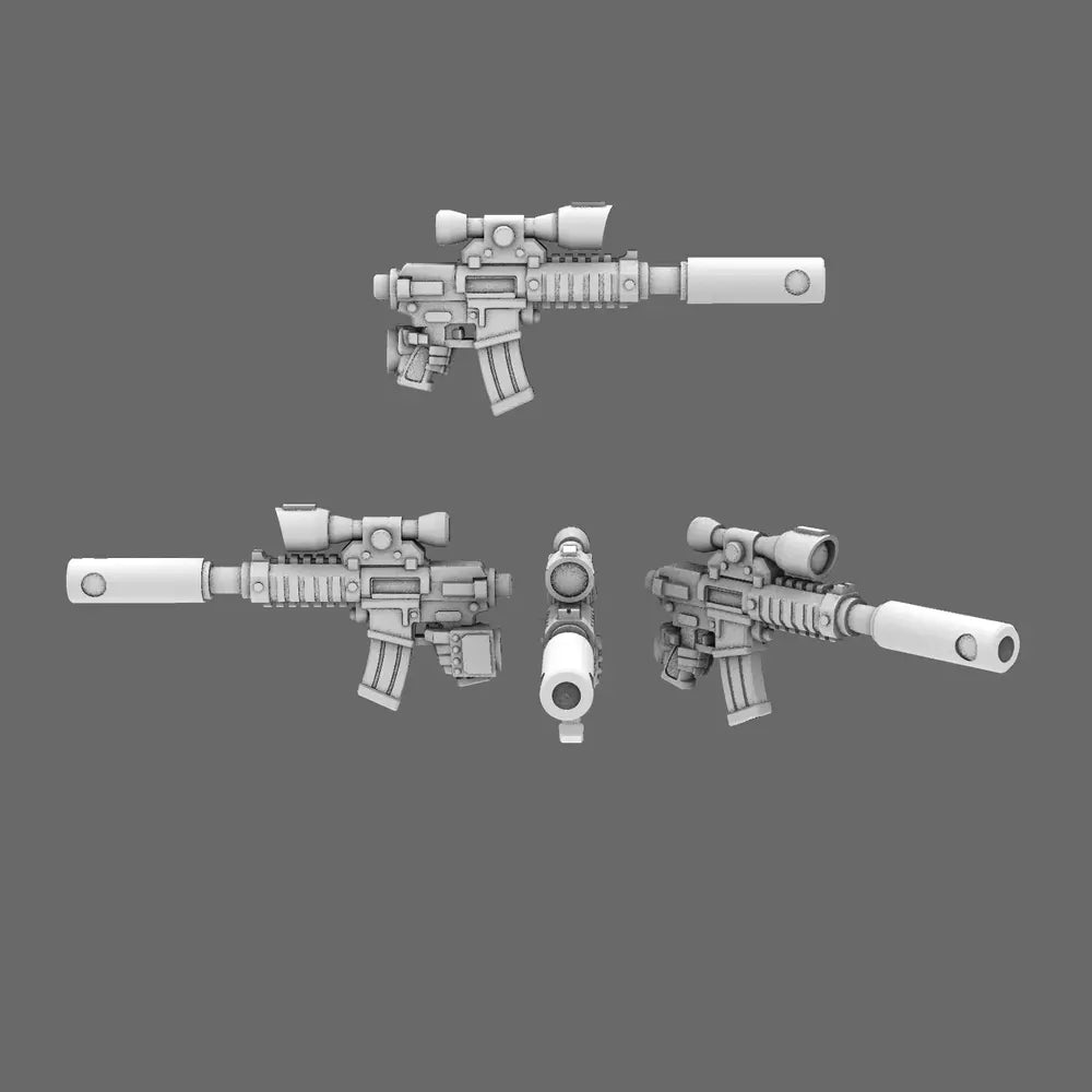 Space Knights AR Style Huntsman Rifle LEFT X 10 BW Terrain & Forge