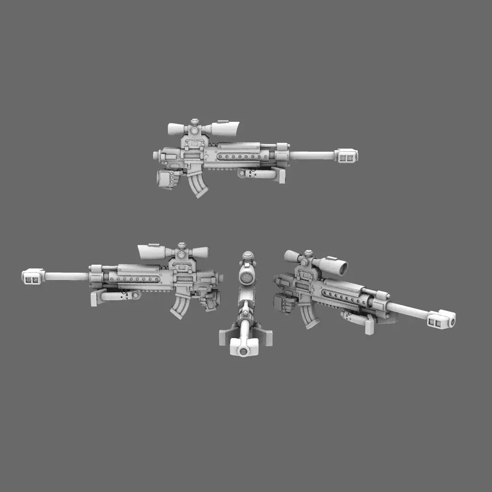 Space Knights AR Style Sniper Rifle RIGHT X 10 BW Terrain & Forge