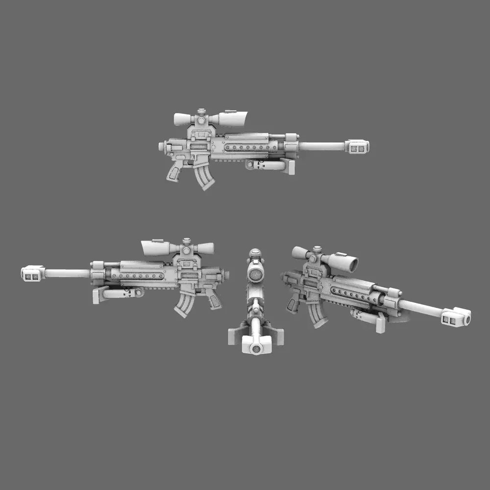 Space Knights AR Style Sniper Rifle NOHAND X 10 BW Terrain & Forge