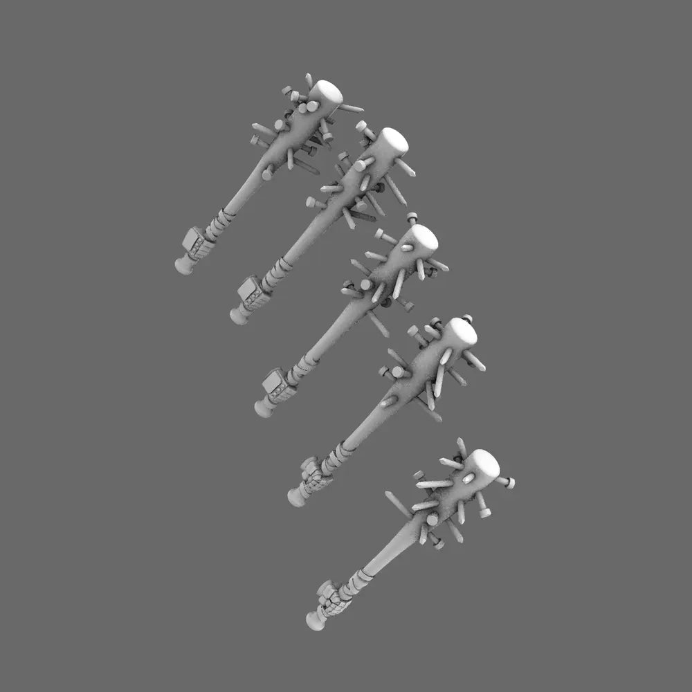 Space Knights Spikey Bats X10 BW Terrain & Forge