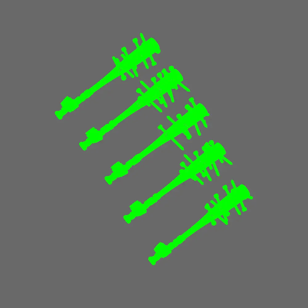 Space Knights Spikey Bats X10 BW Terrain & Forge