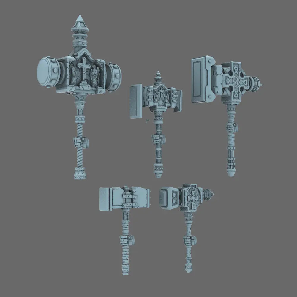 Pumpkin Lords Tombstone Mega Hammers RIGHT X 5 BW Terrain & Forge