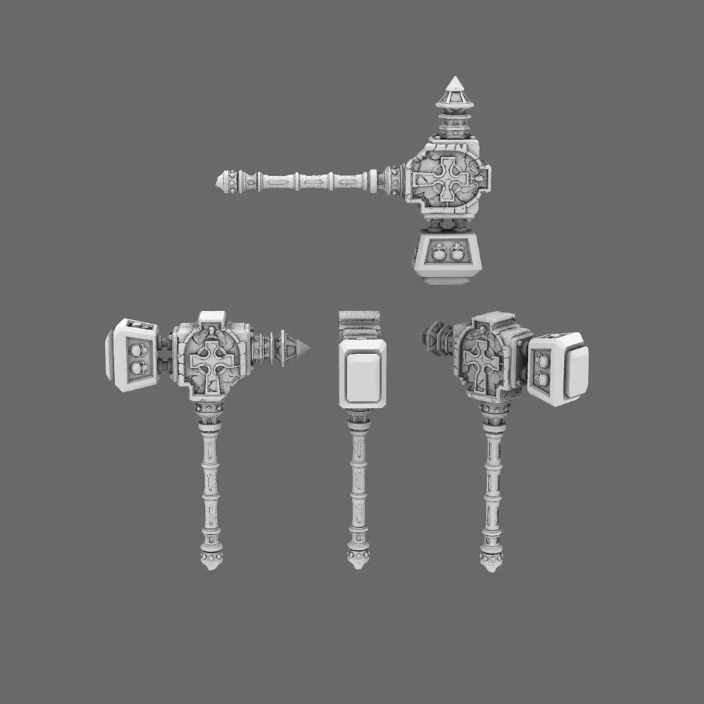 Pumpkin Lords Tombstone Mega Hammers NOHAND X 5 BW Terrain & Forge