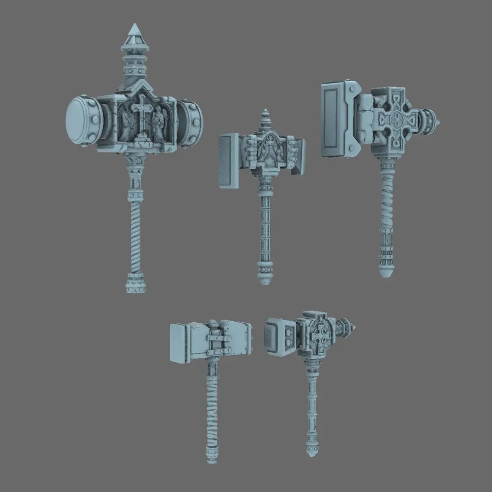 Pumpkin Lords Tombstone Mega Hammers NOHAND X 5 BW Terrain & Forge