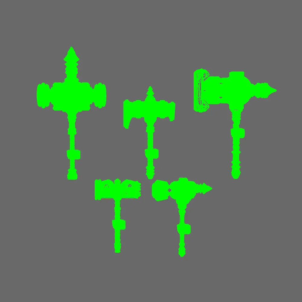 Pumpkin Lords Tombstone Mega Hammers LEFT x 5 BW Terrain & Forge