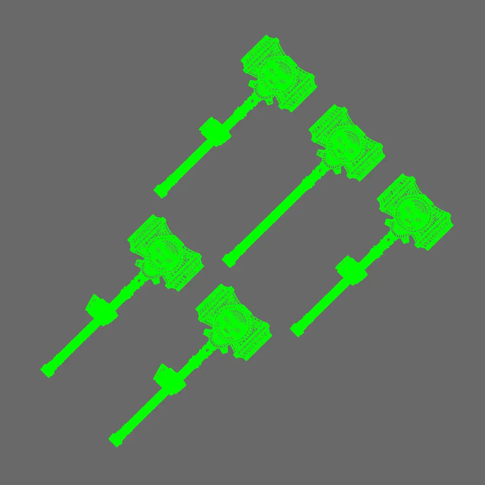 Space Knights Death Hammer X 10 BW Terrain & Forge