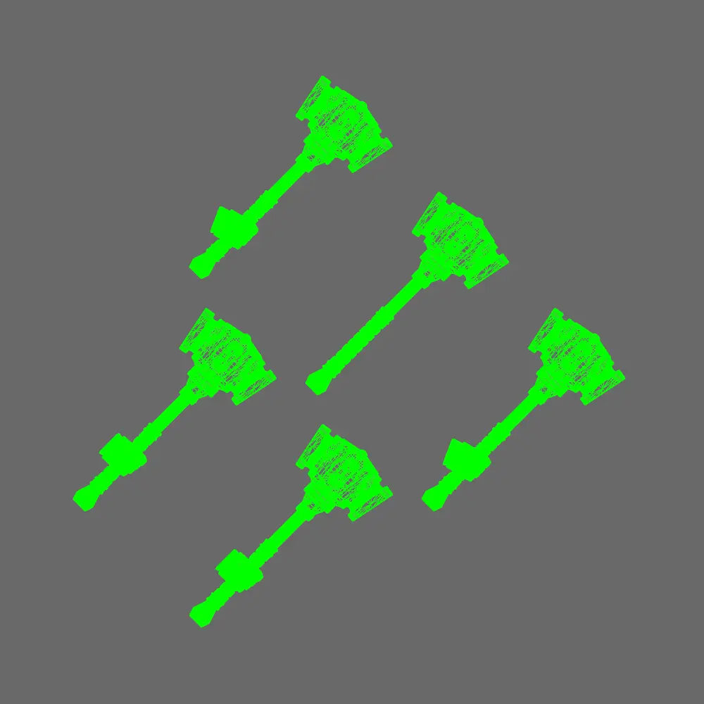 Space Knights Northern Hammer X 10 BW Terrain & Forge