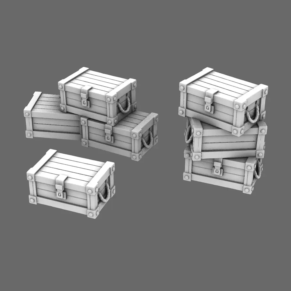 BWTF Scenic Small Wooden Crates BW Terrain & Forge