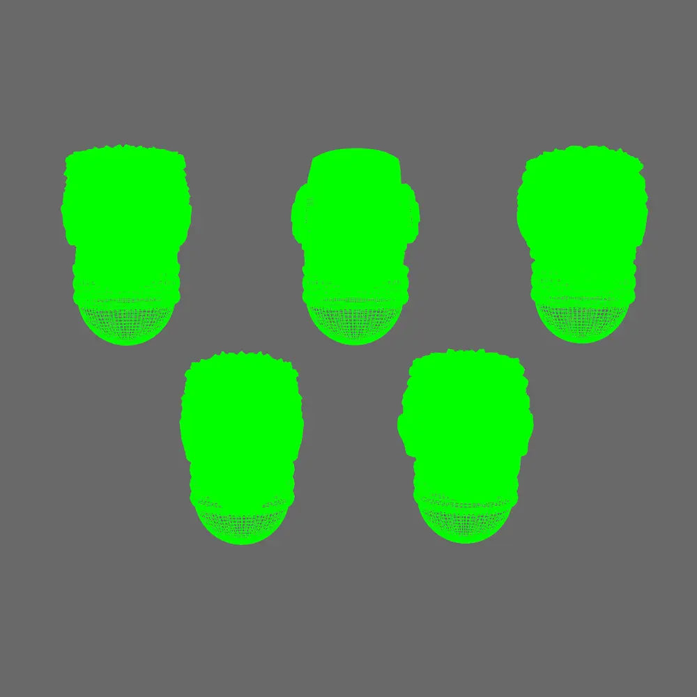 Space Knights Cyborg Heads X 10 BW Terrain & Forge