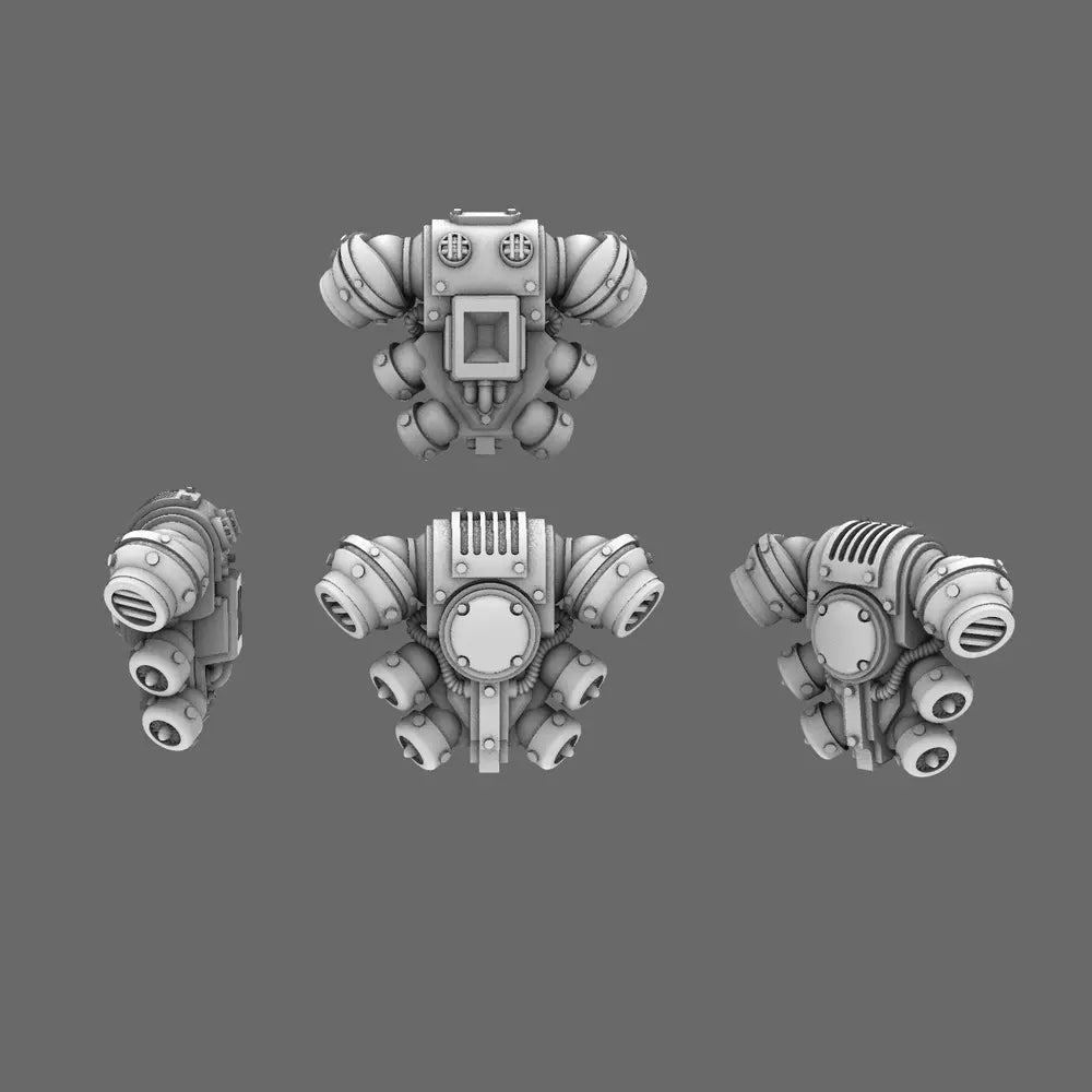 Space Knights V5 Defiance Backpack X 10 BW Terrain & Forge