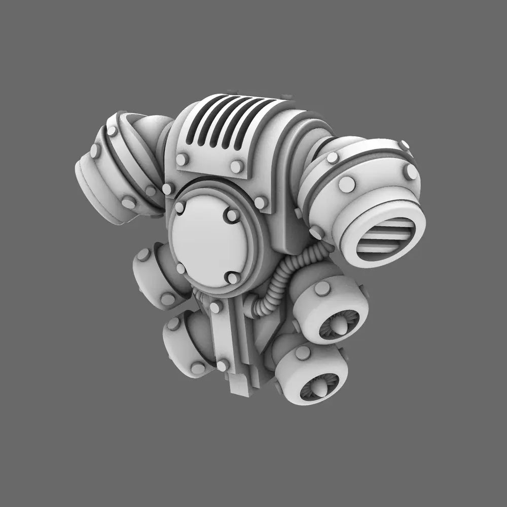 Space Knights V5 Defiance Backpack X 10 BW Terrain & Forge