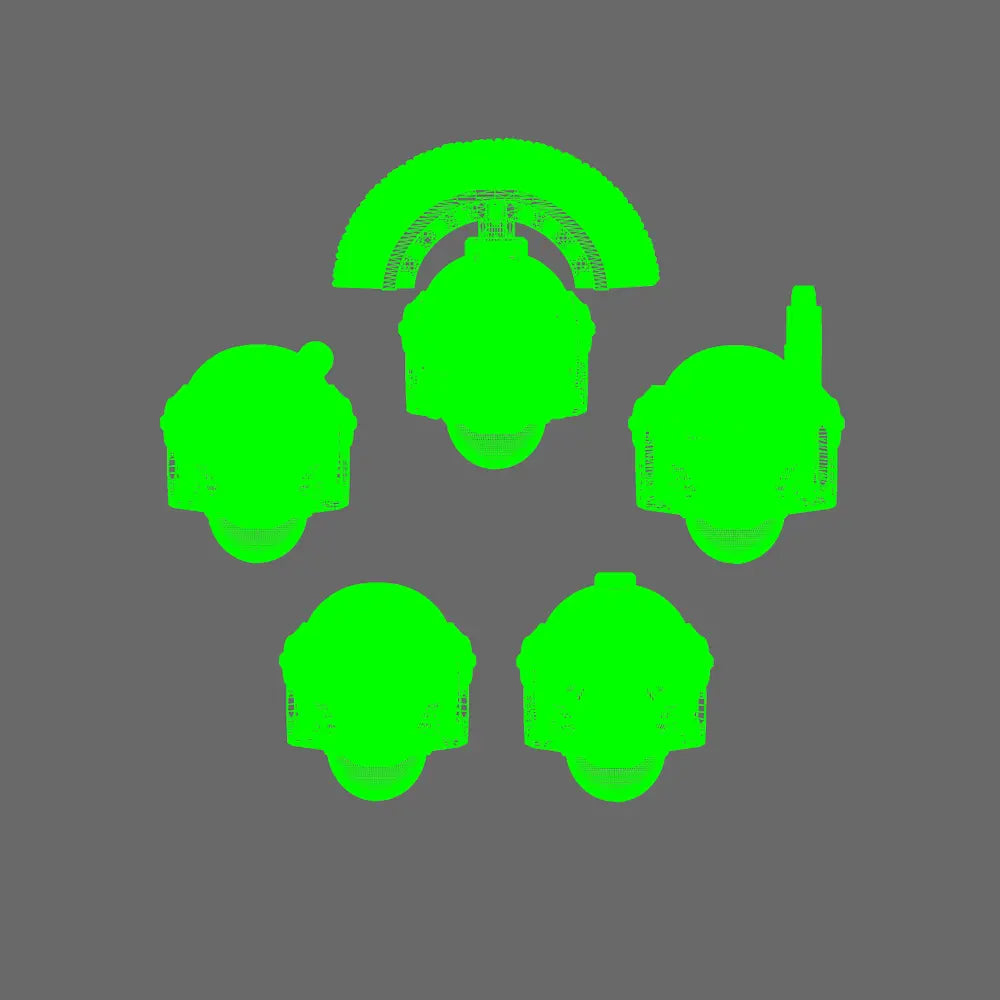 Space Knights V6 Stroud  Helmets BW Terrain & Forge