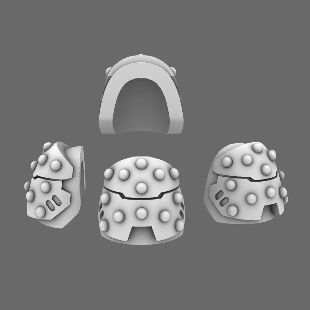 Space Knights V6 Stroud Studded Shoulder Pad Type C X 10 BW Terrain & Forge