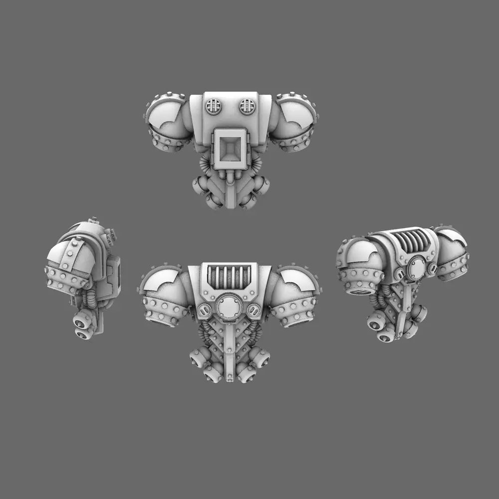 Space Knights V6 Stroud Backpack X 10 BW Terrain & Forge