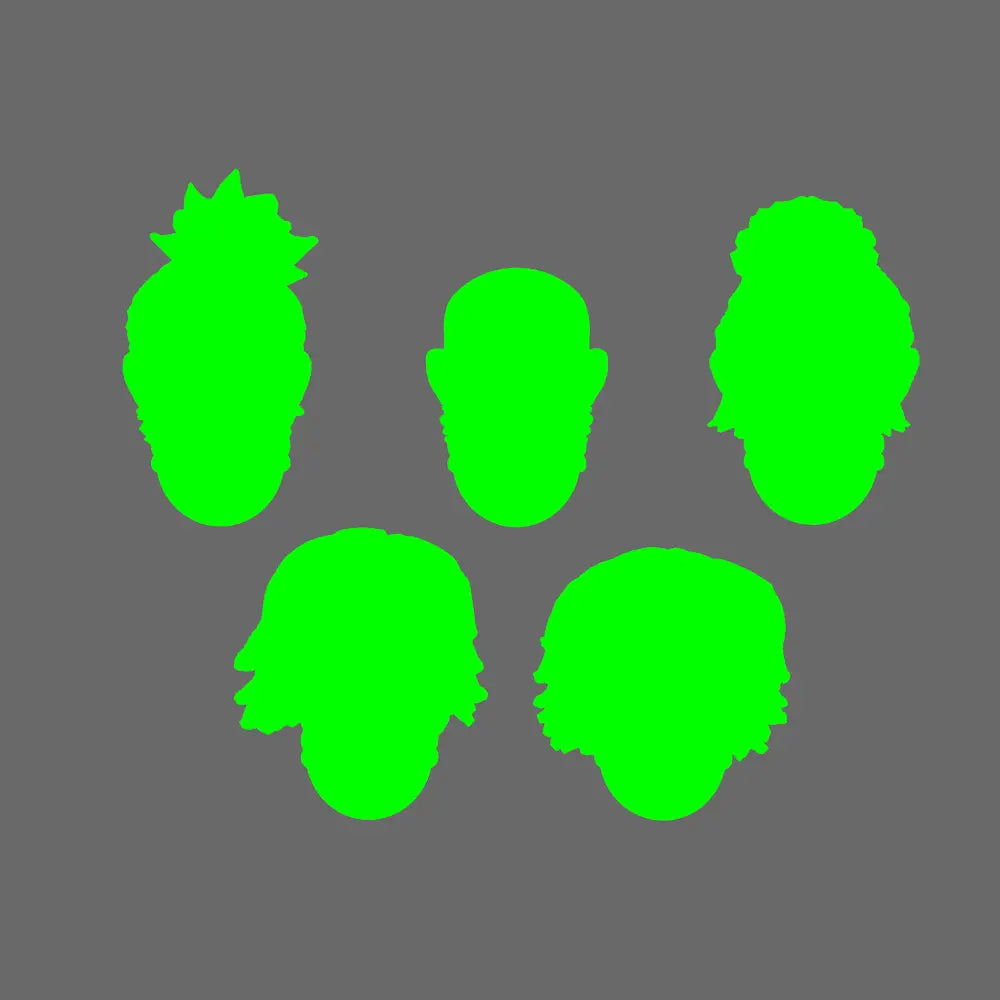 Cyber Samurai Exposed Ronin Heads X 10 BW Terrain & Forge