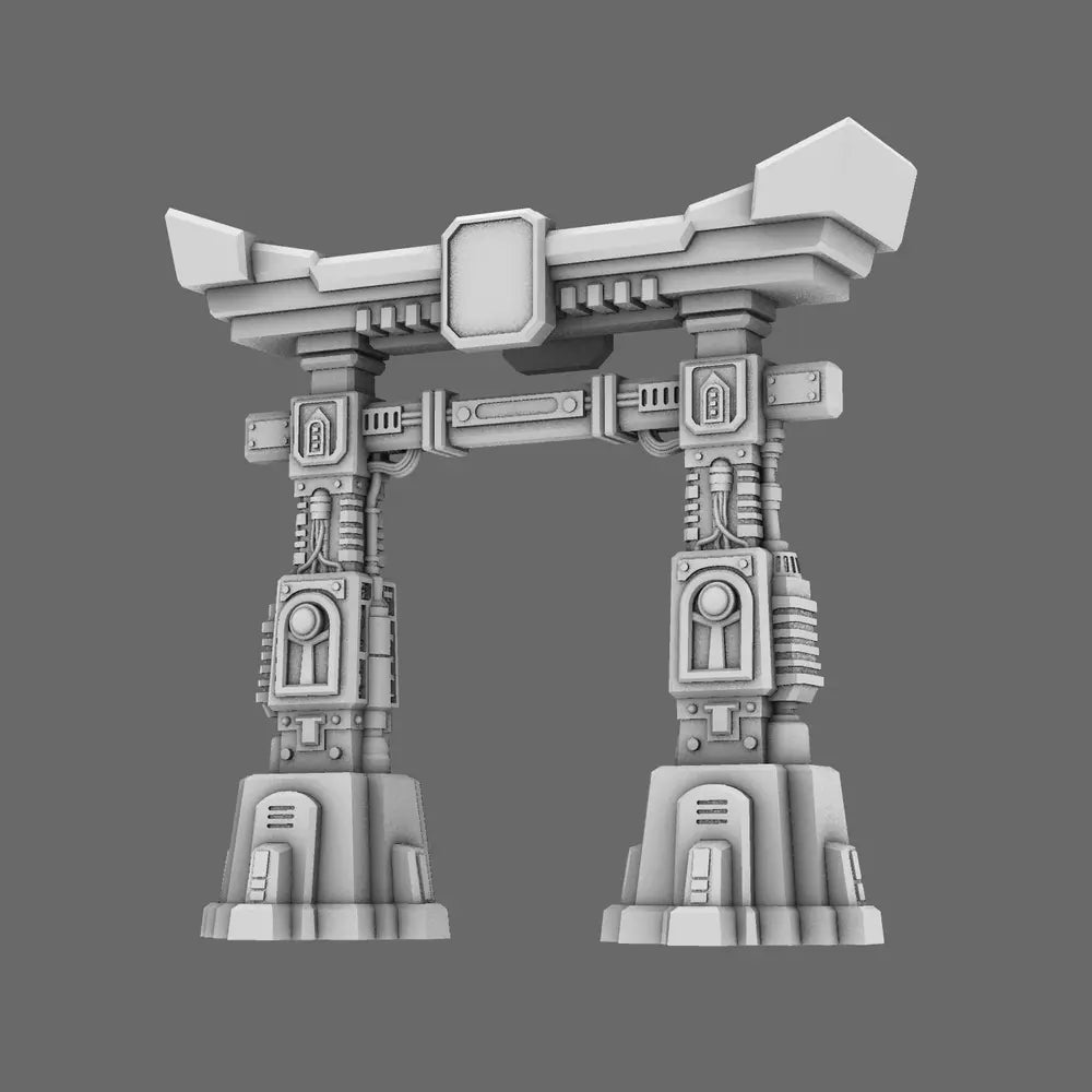 Cyber Samurai Neo Tokyo Arch BW Terrain & Forge