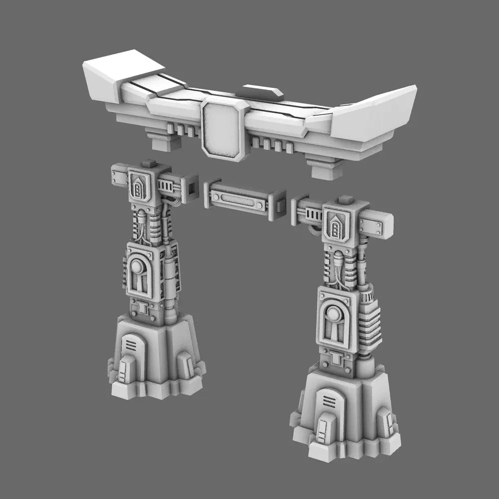 Cyber Samurai Neo Tokyo Arch BW Terrain & Forge