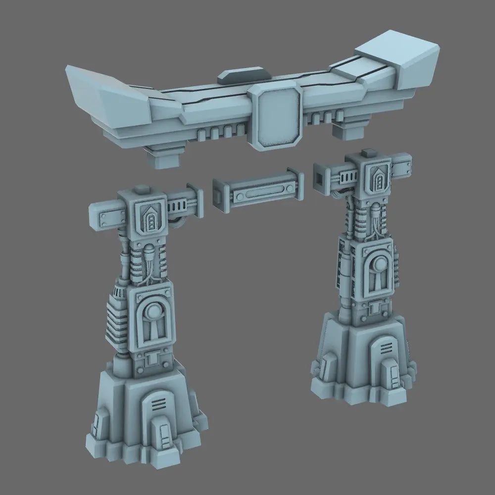 Cyber Samurai Neo Tokyo Arch BW Terrain & Forge