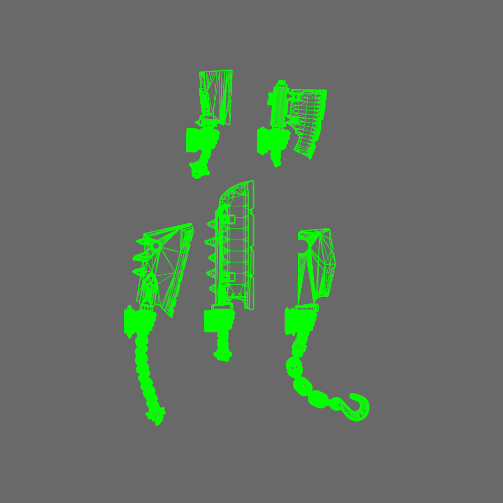 Space Orcs Cleavers RIGHT X 10