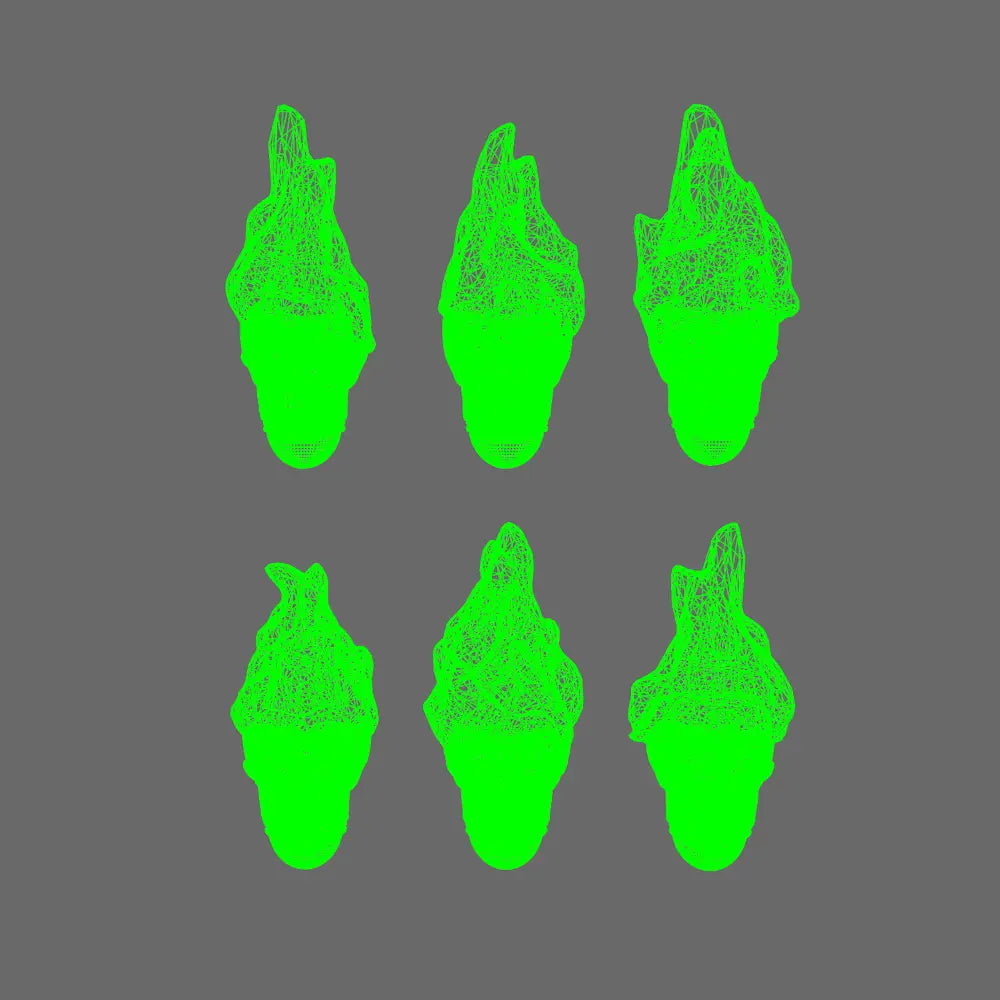 Pumpkin Lords SK V10K Knight Flaming  Skull Heads X 10 BW Terrain & Forge