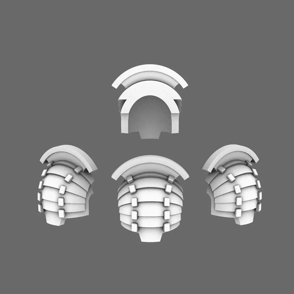 Cyber Samurai T6 Bushi Shoulder Pads Type B BW Terrain & Forge